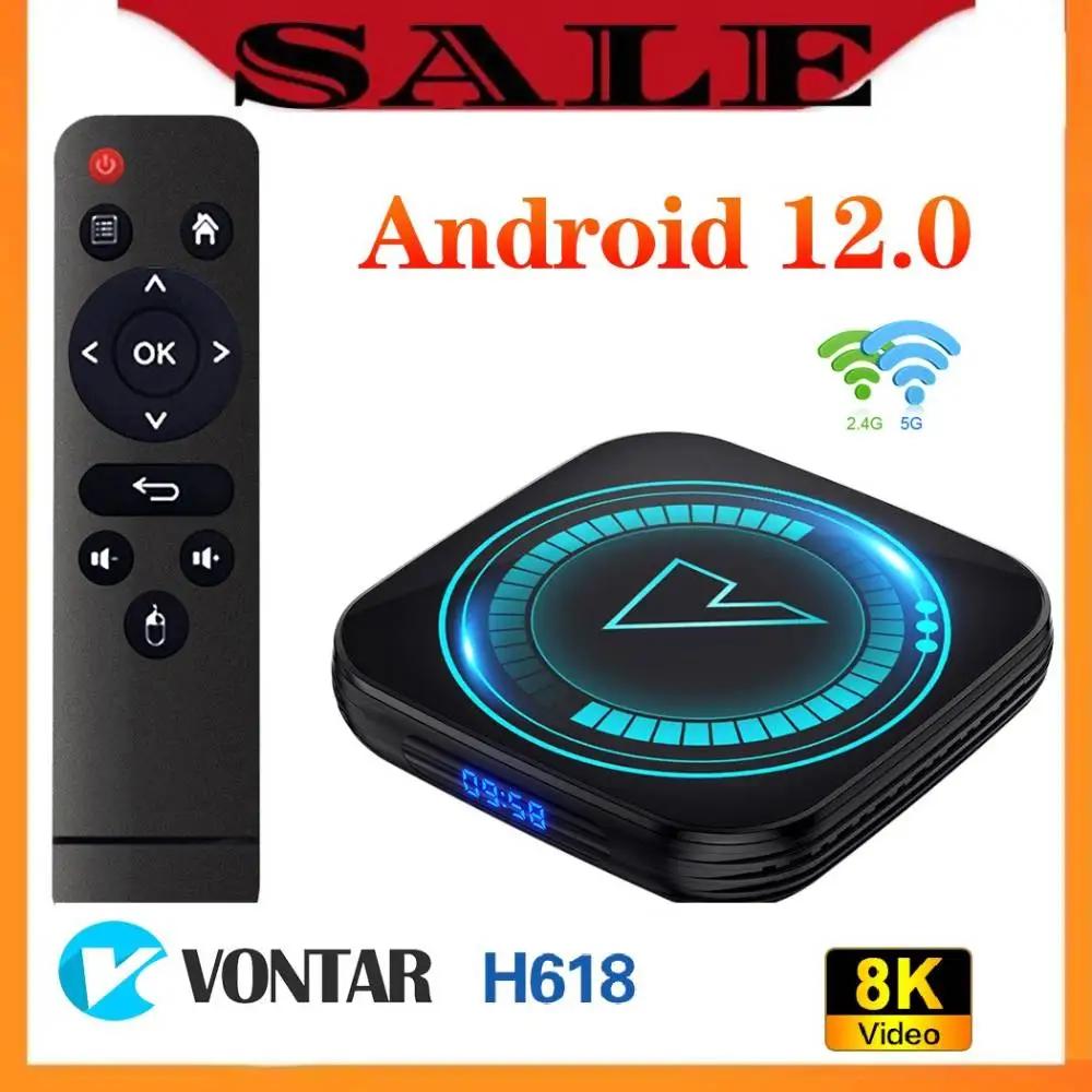 VONTAR ȵ̵ 12 TV ڽ,  ھ Cortex A53 Allwinner ȵ̵ 12.0 ̵ ÷̾, 8K , BT4.0,  , 4K HDR10 + TVBOX, H61